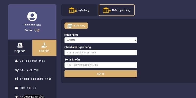 Các bước thực hiện rút tiền từ tài khoản 1XBIT qua giao diện website chính thức