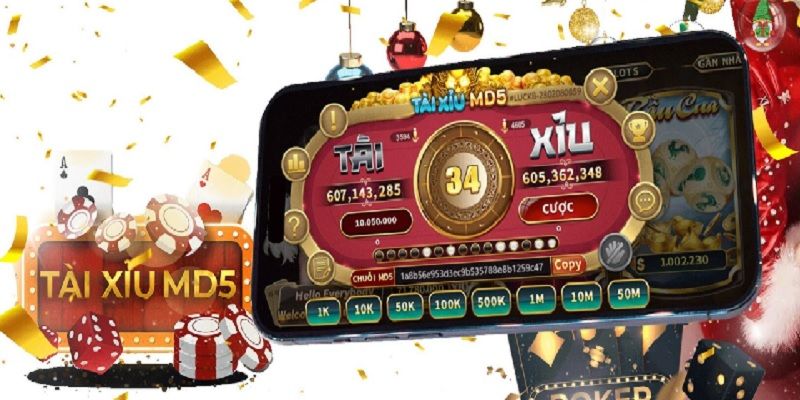 Minh họa giao diện luật chơi Tài Xỉu MD5 1XBIT với mã hóa rõ ràng và dễ kiểm chứng
